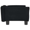 Lit pour chien noir 70x45x30 cm velours 
