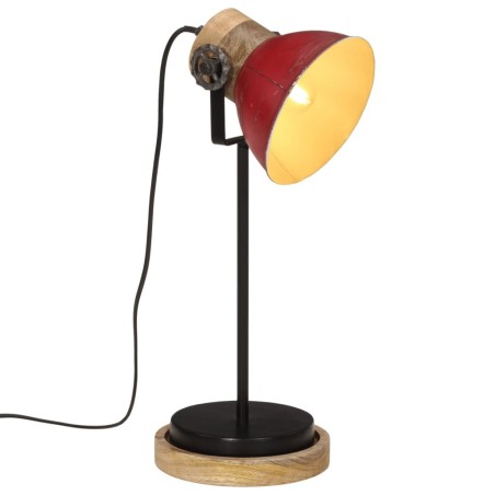 Lampe de bureau 25 W rouge délavé 17x17x50 cm E27 