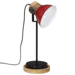 Lampe de bureau 25 W rouge délavé 17x17x50 cm E27 