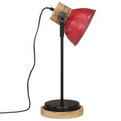 Lampe de bureau 25 W rouge délavé 17x17x50 cm E27 