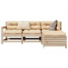 Salon de jardin 4 pcs bois massif de pin 