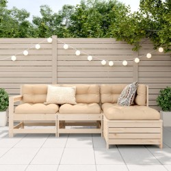 Salon de jardin 4 pcs bois massif de pin 