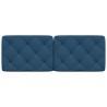 Coussin de tête de lit bleu 120 cm tissu 