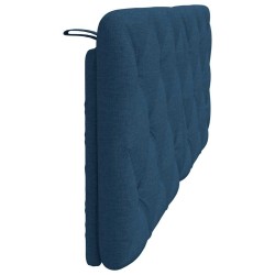 Coussin de tête de lit bleu 120 cm tissu 