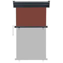 Auvent latéral de balcon 105x250 cm Marron 
