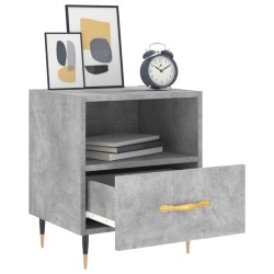 Tables de chevet 2pcs gris béton 40x35x47,5cm bois d’ingénierie 