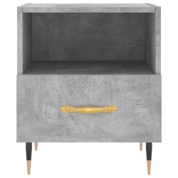 Tables de chevet 2pcs gris béton 40x35x47,5cm bois d’ingénierie 