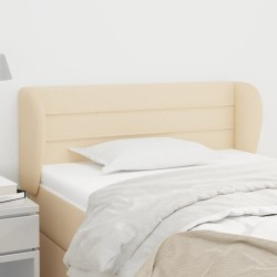 Tête de lit avec oreilles Crème 103x23x78/88 cm Tissu 