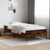 Cadre de lit sans matelas chêne fumé 90x190 cm 