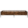 Cadre de lit sans matelas chêne fumé 90x190 cm 