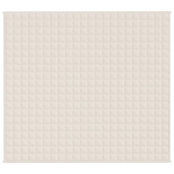 Couverture lestée Crème clair 200x230 cm 9 kg Tissu 