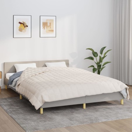 Couverture lestée Crème clair 200x220 cm 9 kg Tissu 