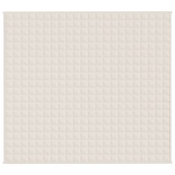Couverture lestée Crème clair 200x220 cm 9 kg Tissu 