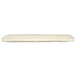 Coussin de Palette pour Banc crème 150x40x8 cm Tissu Oxford 