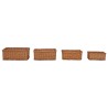 Ensemble de paniers gigognes 4 pcs Marron Saule 