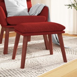 Repose-pied Rouge 45x29,5x35 cm Tissu 