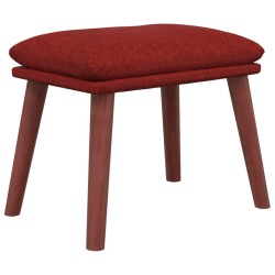 Repose-pied Rouge 45x29,5x35 cm Tissu 