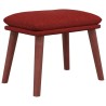 Repose-pied Rouge 45x29,5x35 cm Tissu 
