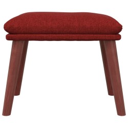 Repose-pied Rouge 45x29,5x35 cm Tissu 