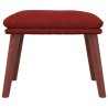 Repose-pied Rouge 45x29,5x35 cm Tissu 