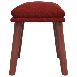 Repose-pied Rouge 45x29,5x35 cm Tissu 