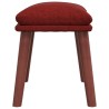 Repose-pied Rouge 45x29,5x35 cm Tissu 