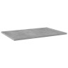 Panneaux de bibliothèque 4 pcs gris béton bois d’ingénierie 