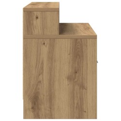 Table de chevet avec tiroir chêne artisanal 51x31x47 cm 