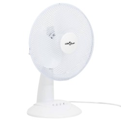 Ventilateur de table 3 vitesses 30 cm 40 W Blanc 