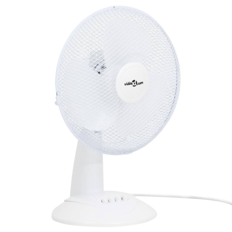 Ventilateur de table 3 vitesses 30 cm 40 W Blanc 