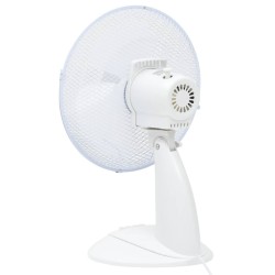 Ventilateur de table 3 vitesses 30 cm 40 W Blanc 