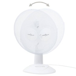 Ventilateur de table 3 vitesses 30 cm 40 W Blanc 