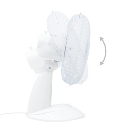 Ventilateur de table 3 vitesses 30 cm 40 W Blanc 