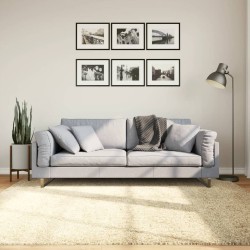 Tapis shaggy PAMPLONA poils longs moderne doré 200x200 cm 