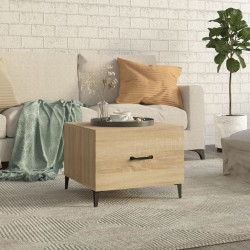 Table basse avec pieds en métal Chêne sonoma 50x50x40 cm 