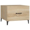 Table basse avec pieds en métal Chêne sonoma 50x50x40 cm 