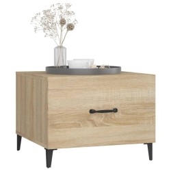 Table basse avec pieds en métal Chêne sonoma 50x50x40 cm 