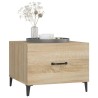 Table basse avec pieds en métal Chêne sonoma 50x50x40 cm 
