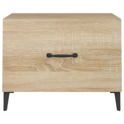 Table basse avec pieds en métal Chêne sonoma 50x50x40 cm 