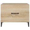Table basse avec pieds en métal Chêne sonoma 50x50x40 cm 