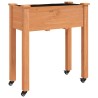 Jardinière sur roues avec doublure brun 71x37x80 cm bois sapin 