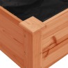 Jardinière sur roues avec doublure brun 71x37x80 cm bois sapin 