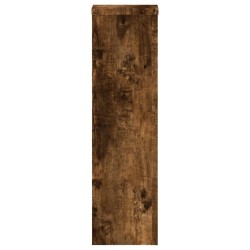 Supports pour plantes 2 pcs chêne fumé bois d'ingénierie 