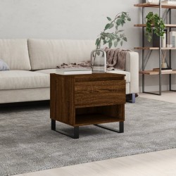 Table basse chêne marron 50x46x50 cm bois d'ingénierie 
