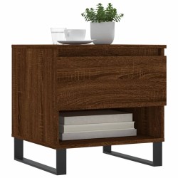Table basse chêne marron 50x46x50 cm bois d'ingénierie 