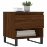 Table basse chêne marron 50x46x50 cm bois d'ingénierie 
