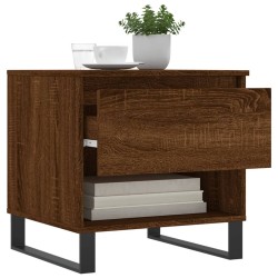 Table basse chêne marron 50x46x50 cm bois d'ingénierie 