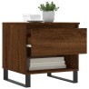 Table basse chêne marron 50x46x50 cm bois d'ingénierie 