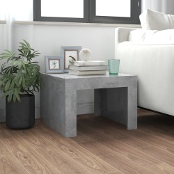 Table basse gris béton 50x50x35 cm bois d'ingénierie 