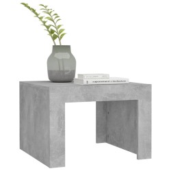 Table basse gris béton 50x50x35 cm bois d'ingénierie 